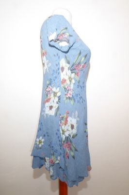 Baumwollkleid 'Lalitia' jeansblau, Sommerkleid jeansblau