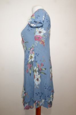Baumwollkleid 'Lalitia' jeansblau, Sommerkleid jeansblau