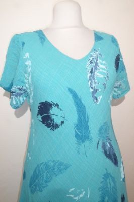 Baumwollkleid 'Lalitia' türkis, Sommerkleid türkis