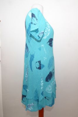 Baumwollkleid 'Lalitia' türkis, Sommerkleid türkis