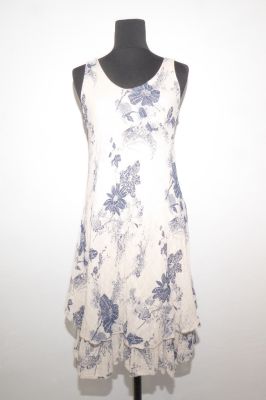 Ärmelloses Sommerkleid Lalitia naturweiß, Hängerkleid naturweiß