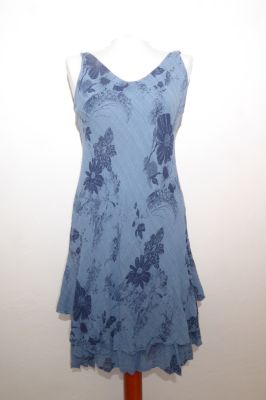 Ärmelloses Sommerkleid Lalitia jeansblau, Hängerkleid jeansblau