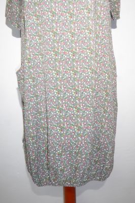 Sommerkleid Viskose grau mit Blumenprint XXL