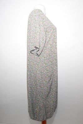 Sommerkleid Viskose grau mit Blumenprint XXL