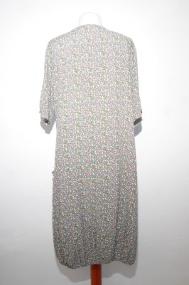 Sommerkleid Viskose grau mit Blumenprint XXL