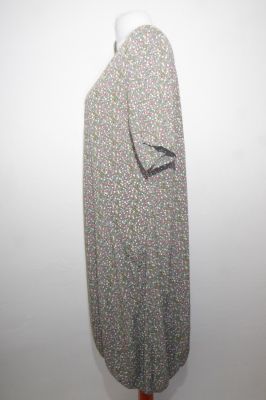 Sommerkleid Viskose grau mit Blumenprint XXL