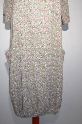 Sommerkleid Viskose hellgrau mit Blumenprint XXL