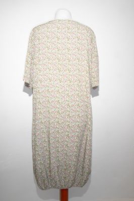 Sommerkleid Viskose hellgrau mit Blumenprint XXL