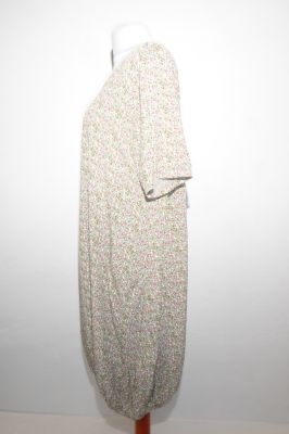 Sommerkleid Viskose hellgrau mit Blumenprint XXL