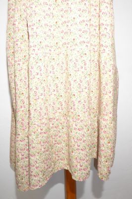 Ärmelloses Sommerkleid Viskose hellbeige mit Blumenprint XXL
