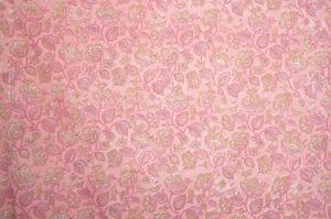 Baumwollstoff 'Jaipur' rosa mit floralen Mustern