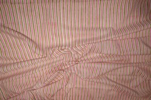 Baumwollstoff 'Jaipur' Streifendesign rosa-oliv-creme