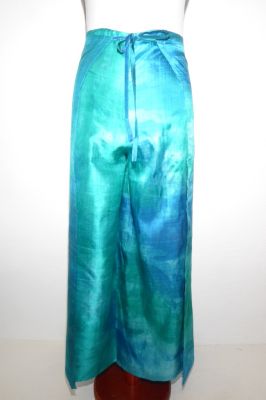 Wickelhose aus reiner Seide - rot - 2-teilig