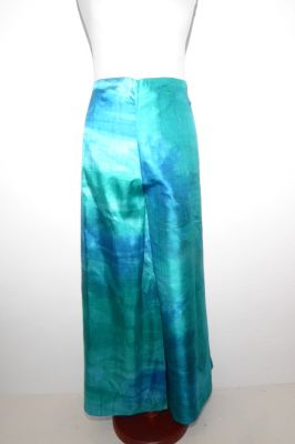 Wickelhose aus reiner Seide - blau-türkis - zwei Größen