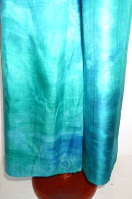 Wickelhose aus reiner Seide - blau-türkis - zwei Größen