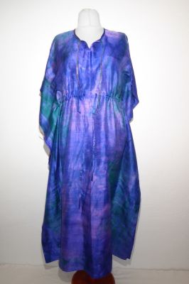 Kaftan Aloka Seide gelb-grün