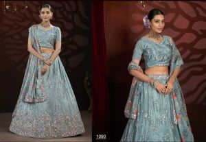 Lengha Choli Sawariya Stoffset 3-teilig hellblau