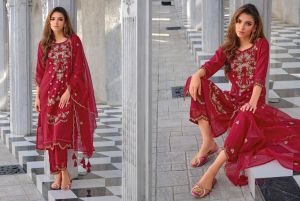 Salwar Kameez Anjala indisch rot