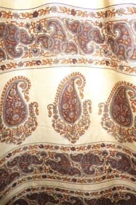 Seidensari Blockprint creme-braun