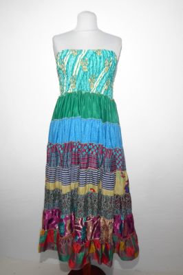 Kleid / Rock Gypsy Rayon türkisgrün-bunt