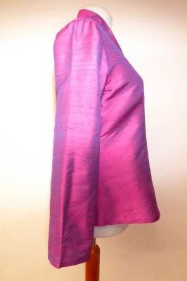 Blusenjacke 'Antelope' aus hochwertiger Dupionseide magenta