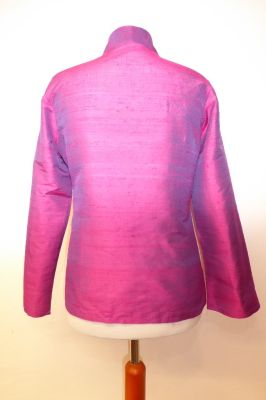 Blusenjacke 'Antelope' aus hochwertiger Dupionseide magenta