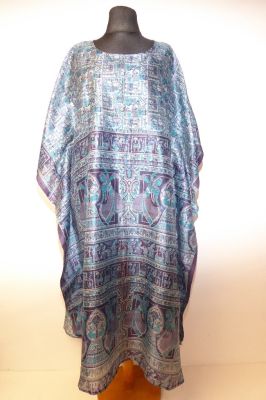 Lagerräumung - Kaftan Aneesha Seide blau XXL