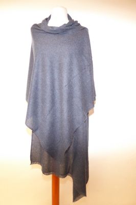 Fine Wool Wollschal dunkelblau
