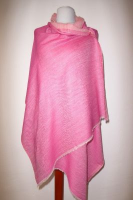 Fine Wool Wollschal zweifarbig rosa-hellrosa