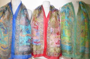 Seidenschals Indian Life - 5 Farben