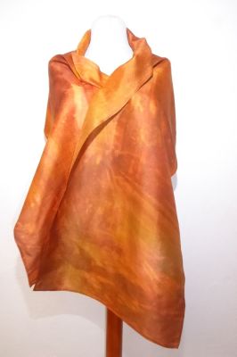 Seidenschal XL ocker-hellbraun