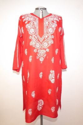 Baumwoll-Tunika Ansula XXL - rot