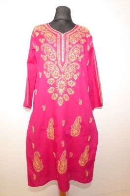 Baumwoll-Tunika Ansula XXL - fuchsia