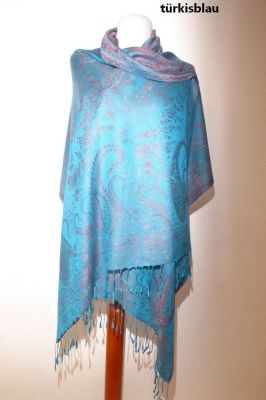 Viskoseschals mit Paisleys und Ornamenten XL - vier Farben