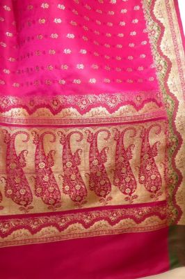 Handgewebter Benarsi Brokatsari pink