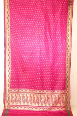 Handgewebter Benarsi Brokatsari pink