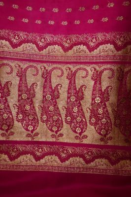 Handgewebter Benarsi Brokatsari pink