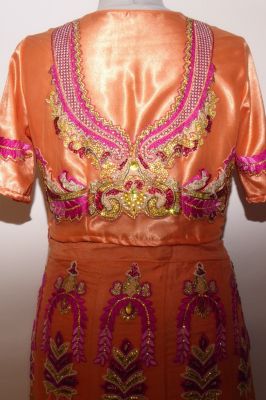 Opulentes Lengha Choli 3-teilig apricot