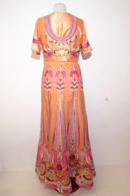 Opulentes Lengha Choli 3-teilig apricot