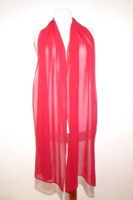 Schal rubinrot aus feinem reinem Viskosegeorgette