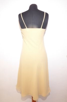 Kleid 'Gazelle' hellbeige mit Brokatstickerei 2-teilig mit Schal