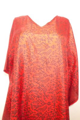 Kaftan 'Aneesha' Seide rot XXL - II