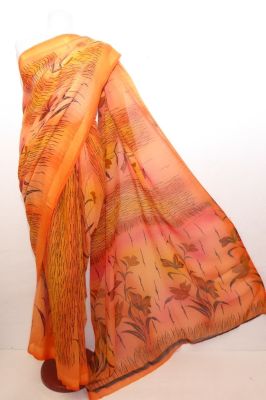 Lagerräumung - Chiffonsari Brasso orange