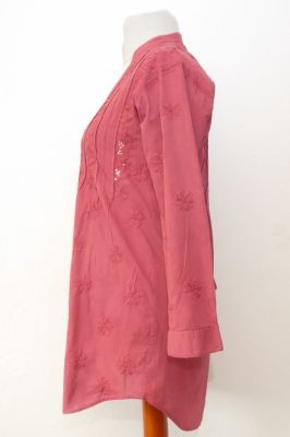 Baumwoll-Bluse 'Preetam' weinrot - B-Ware