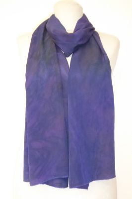 Seidenschal XL dunkelblau, Kreppseidenschal dunkelblau