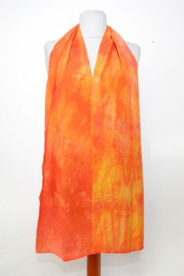 Seidenschal orange, Schal reine Kreppseide II, B-Ware