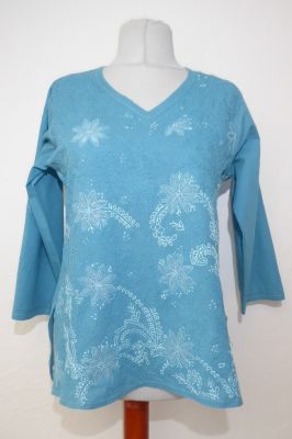 02 - Baumwoll-Tunika Maitri hell-petrol - B-Ware