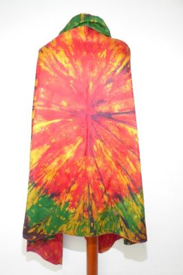 Dupatta 'Explosion' aus handgefärbter reiner Seide