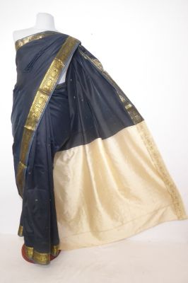 Sari Dekosilk schwarz-creme