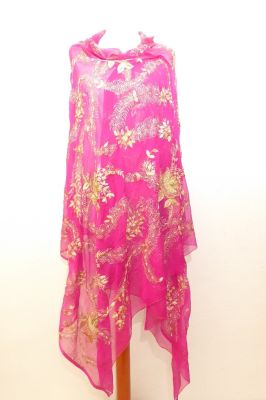 Dupatta pink mit gold